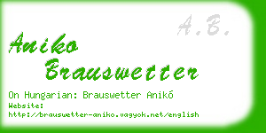 aniko brauswetter business card