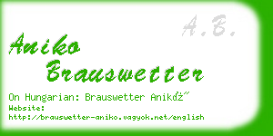 aniko brauswetter business card